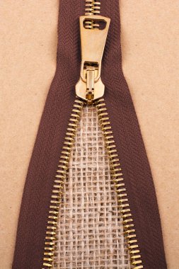 Renkli bir fermuar closeup