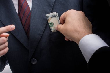 Yolsuzluk ve rüşvet dolandırıcılık kavramı dolar Bundle ile