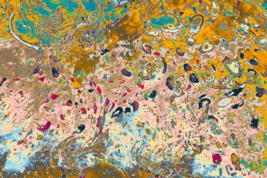 Soyut grunge sanat arkaplan dokusu renkli boya çıkıntıları ile