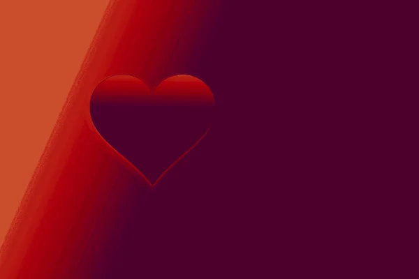 Valentine's Day Background with red Heart Shape as Love concept — Stock Photo, Image