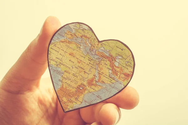 heart shaped object with map of Africa as valentine day concept