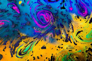 Soyut grunge sanat arkaplan dokusu renkli boya çıkıntıları ile