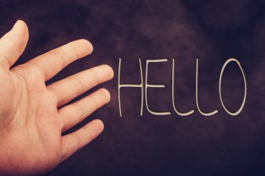 Merhaba hoş geldiniz jest yapma el 
