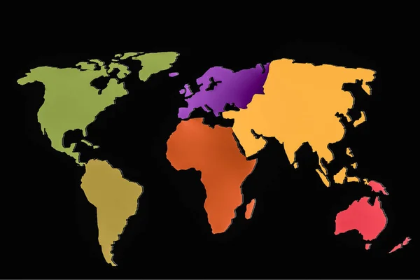 Σχεδιάστηκε χονδρικά από τον παγκόσμιο χάρτη ως παγκόσμιες επιχειρηματικές έννοιες — Φωτογραφία Αρχείου