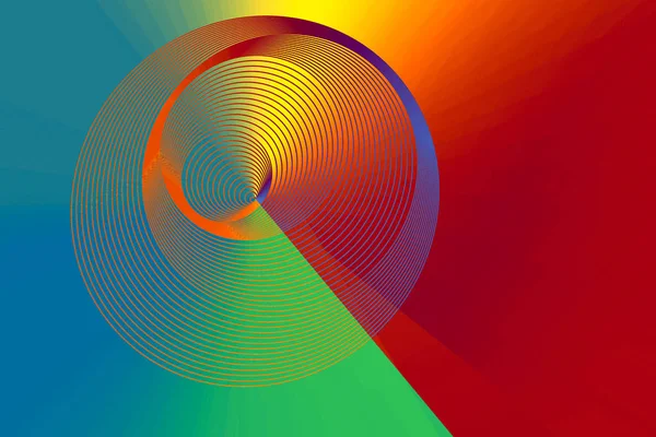 五颜六色的螺旋抽象圆形旋转螺旋 — 图库照片