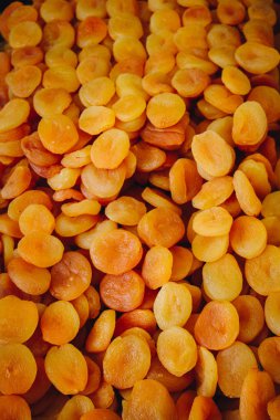 Arka plan doku olarak kurutulmuş kayısı meyve