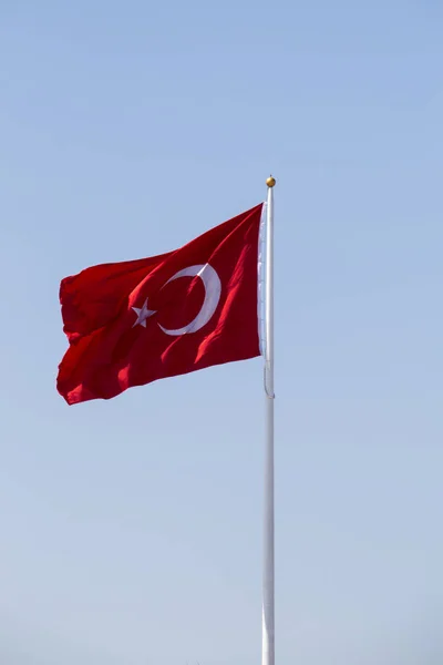 Turkish national flag  in view — Stock Photo, Image