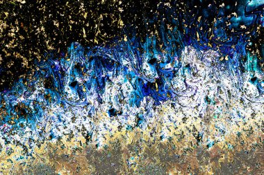 Soyut grunge sanat arkaplan dokusu renkli boya çıkıntıları ile