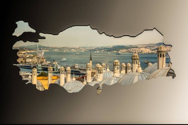 Cami kubbe dolgular ile Türkiye 'nin kabaca özetlenen Haritası