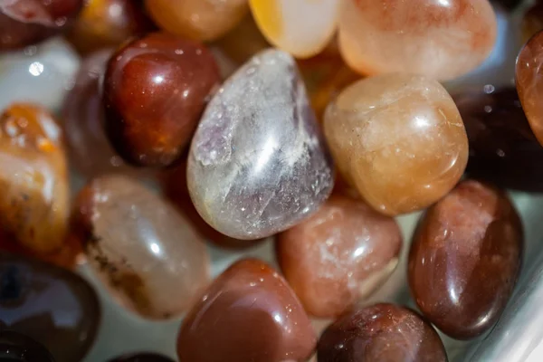 Tumbled scitrine gem stone as  mineral rock — Stock Photo, Image