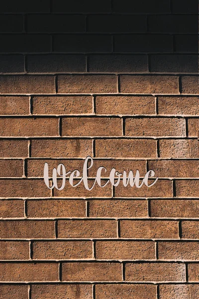 Welcome sign wording text on a background for business concept — Stock Photo, Image
