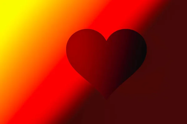Fundo do Dia dos Namorados com forma de coração vermelho como conceito de amor — Fotografia de Stock