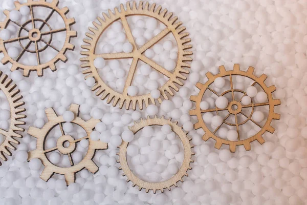 Gear wheels on white background as concept of engineering — Stock Photo, Image