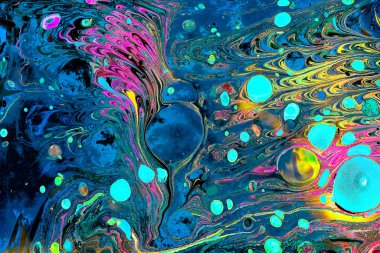 Soyut grunge sanat arkaplan dokusu renkli boya çıkıntıları ile