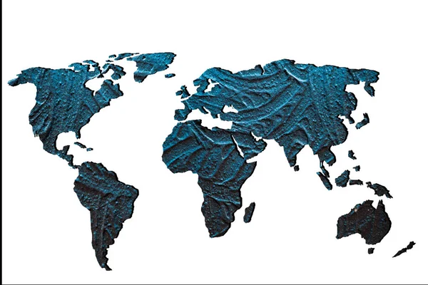 Roughly sketched out world map with patterns — Stock Photo, Image