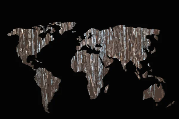 Aproximadamente esboçado mapa do mundo como conceitos de negócios globais — Fotografia de Stock