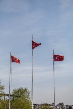 Türk ulusal bayrak görünümünde