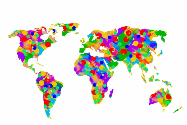 Tracciato approssimativamente la mappa del mondo come concetti di business globali — Foto Stock