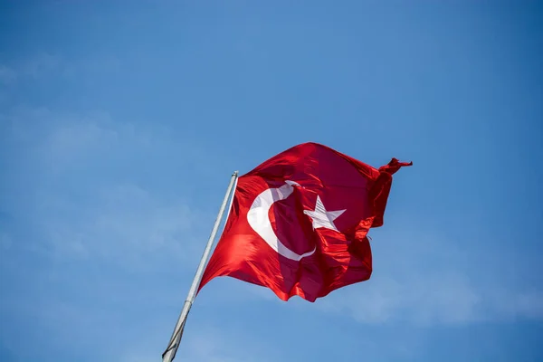 Bandera nacional turca en vista — Foto de Stock