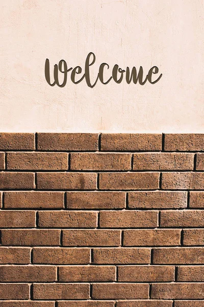 Welcome sign wording text on a background for business concept — Stock Photo, Image