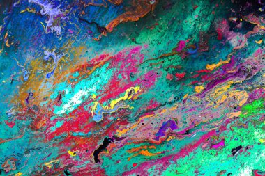 Soyut grunge sanat arkaplan dokusu renkli boya çıkıntıları ile