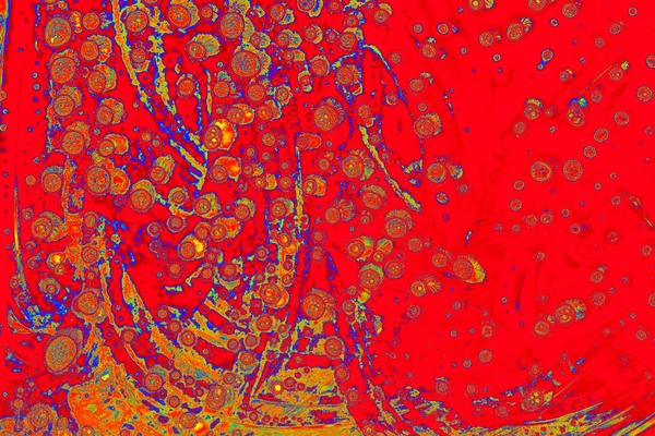 色付きの背景上の気泡のマクロショット — ストック写真