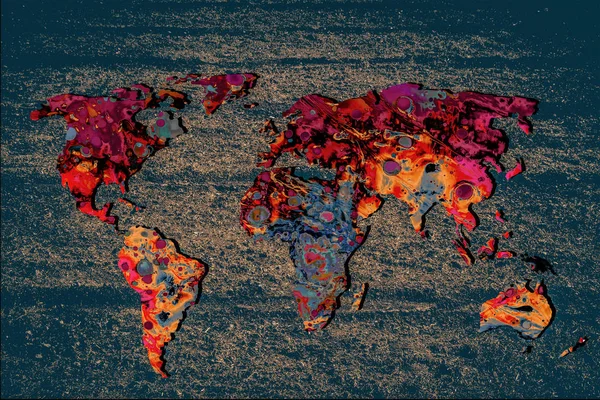 Mniej więcej naszkicowana mapa świata jako globalne koncepcje biznesowe — Zdjęcie stockowe