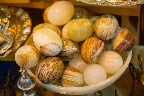 Bright Colorful marble  stones in egg shape — Stock Photo, Image