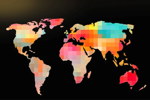 Grovt skisserat världskarta som globala affärsidéer — Stockfoto