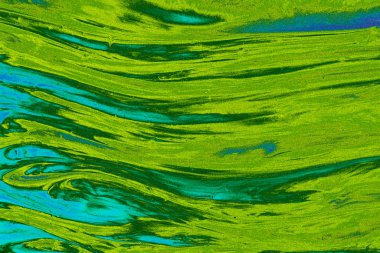 Yüzeyde çok renkli boya