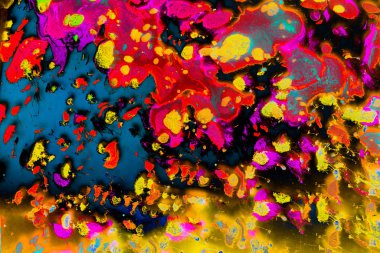 Soyut grunge sanat arkaplan dokusu renkli boya çıkıntıları ile