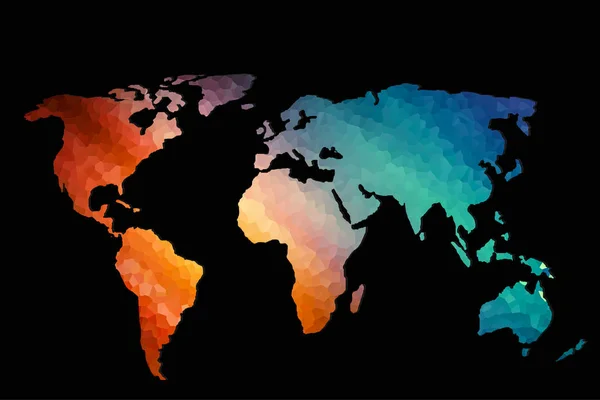 Mniej Więcej Zarysowana Mapa Świata Wzorami — Zdjęcie stockowe