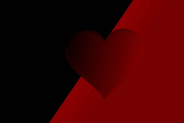 Valentines Day Colorful Background Red Heart Shape Love Concept — Stock Photo, Image