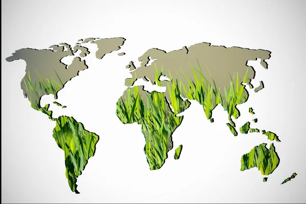 Tracciato Approssimativamente Mappa Del Mondo Come Concetti Business Globali — Foto Stock