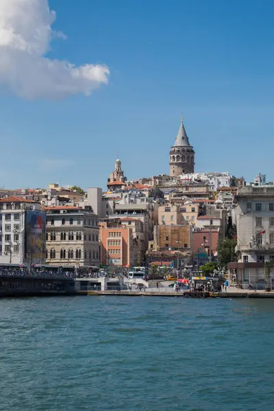 Stanbul Antik Çağlardan Kalma Galata Kulesi Manzarası — Stok fotoğraf