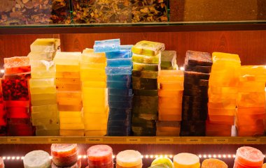 çok renkli çevre dostu saç ve vücut için sabun kalıpları