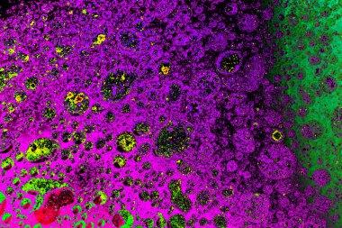 Suyun içinde hava ve yağ kabarcıkları, desen.