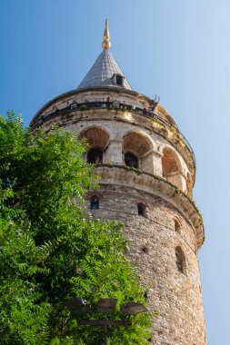  Istanbul 'daki antik çağlardan Galata Kulesi