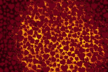 Kalp şeklinde renkli dekoratif nesneler