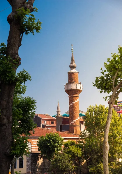 Minarete Mesquita Muçulmana Religião Islã Turismo Conceitos Viagem — Fotografia de Stock