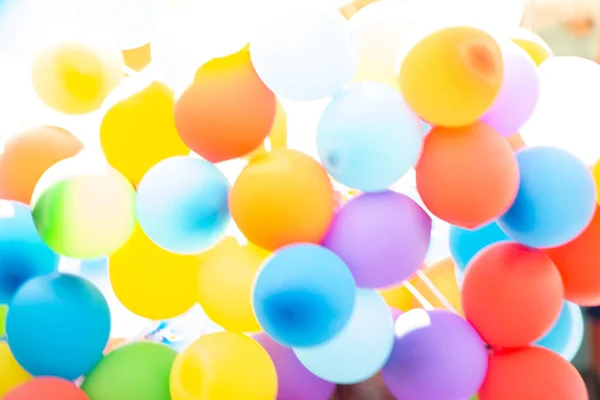 Bunch Multi Color Balloons Outdoor Party — Stock Photo, Image