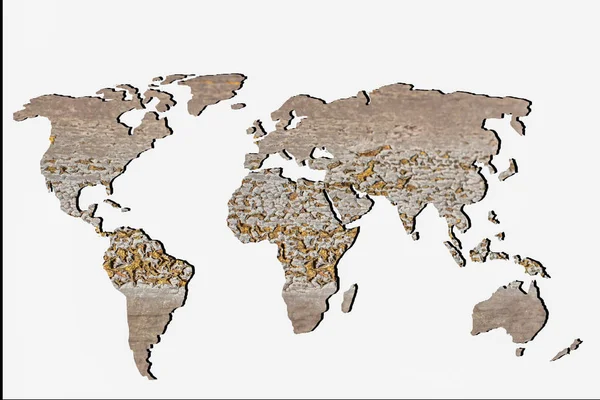 Грубо Промальовано Світову Карту Глобальні Бізнес Концепції — стокове фото