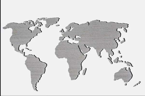 Aproximadamente Bosquejado Mapa Del Mundo Como Conceptos Negocios Globales — Foto de Stock