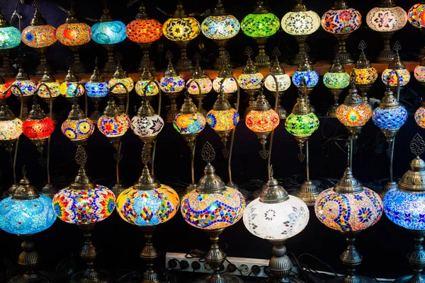 Mosaico Colorato Lampade Ottomane Lanterne — Foto Stock