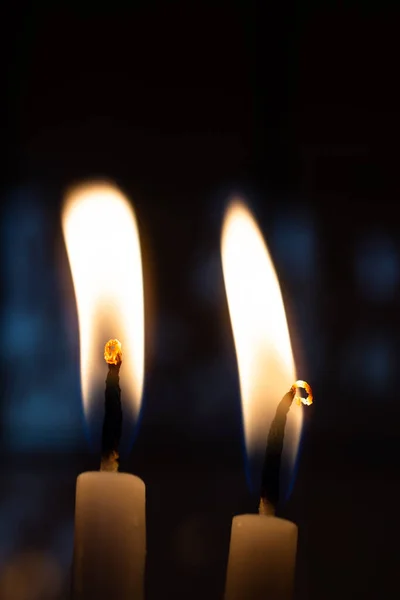 Палаюча Свічка Робить Світло Вигляд — стокове фото