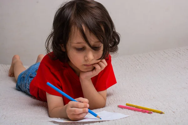 Creative kid painting as preschool education concept
