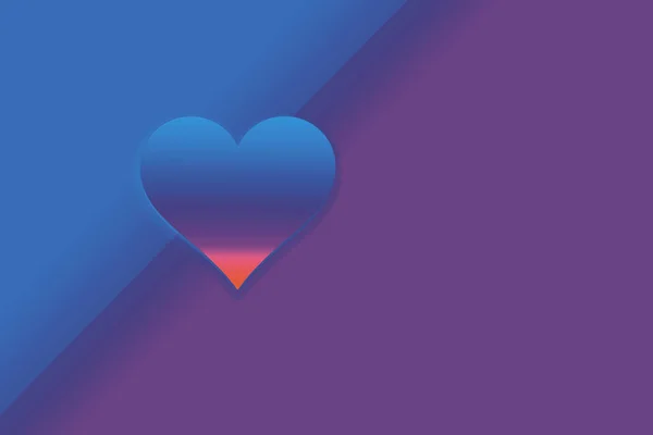 Dia Dos Namorados Fundo Colorido Com Vermelho Forma Coração Como — Fotografia de Stock
