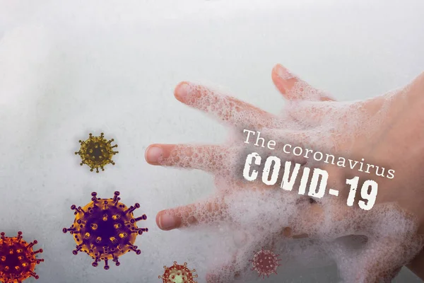 Stoppa Covid Coronavirusets Globala Utbrott Pandemisk Sjukdom — Stockfoto