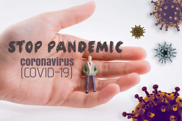 Stop Covid Virus Corona Global Pandemic Disease — Stok Foto