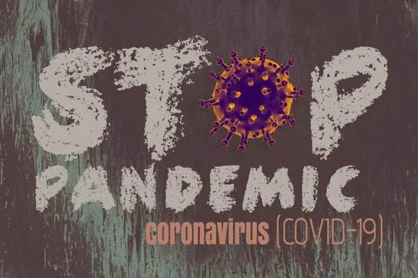 Stop Covid Corona Virus Global Outbreak Pandemic Disease — Stock Photo, Image